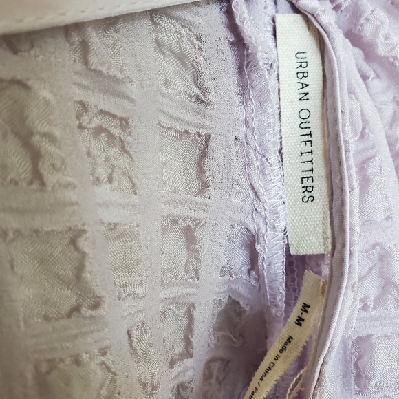 Urban Outfitters Bell Sleeved Waffle Boho Flowy Lavender Lilac TunicTop M - Picture 4 of 7